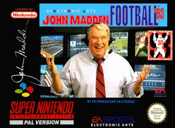 John Madden Football '93 (Europe) box cover front